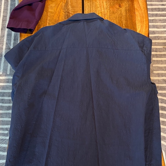 Women's Purple and Blue Button Down Shirt - Picture 5 of 13
